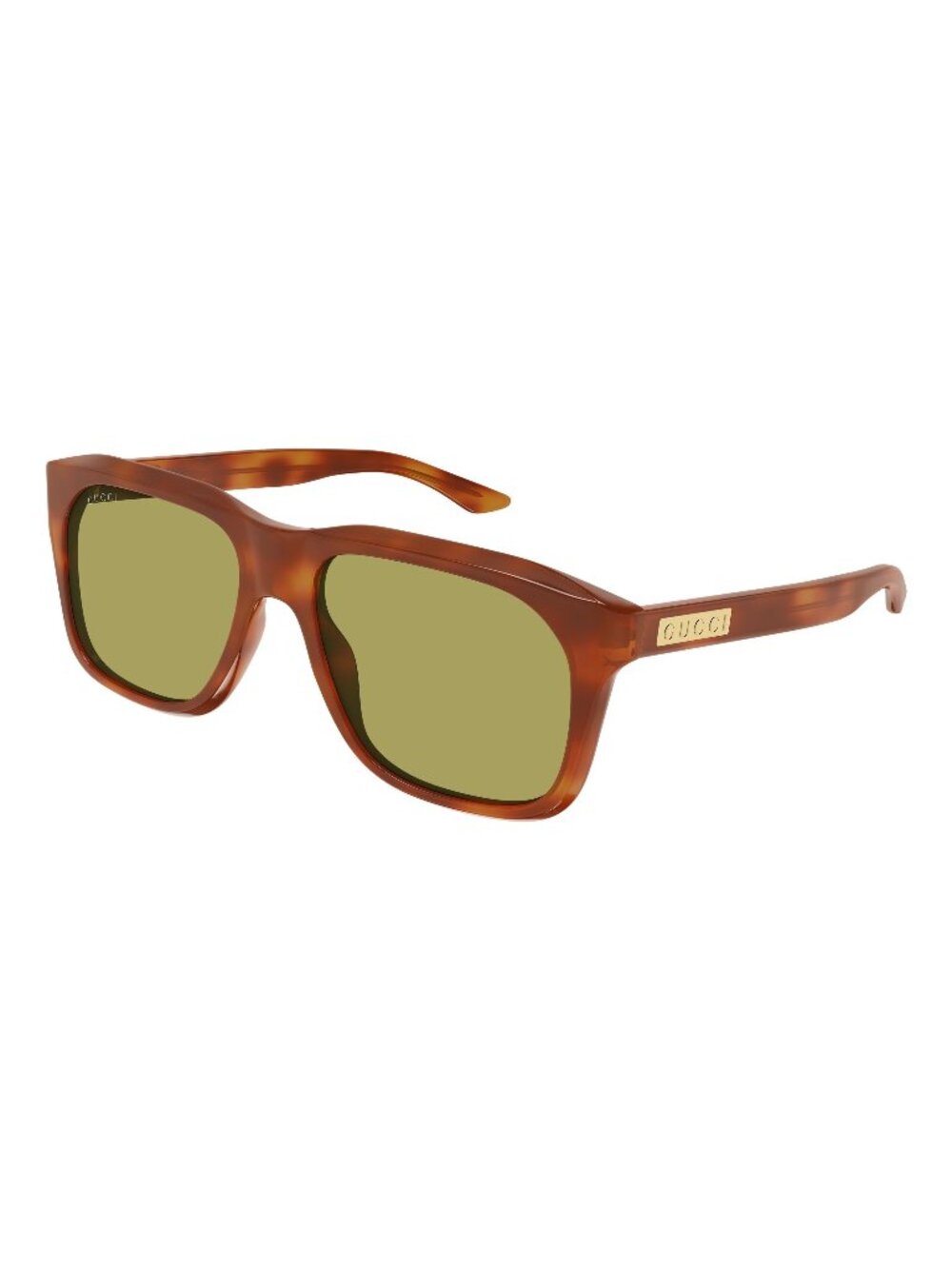New Gucci Men's Sunglasses Havana Green Lens Acetate Frame GG2077S 005 55